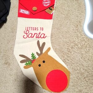 Letters to Santa Burlap Stocking